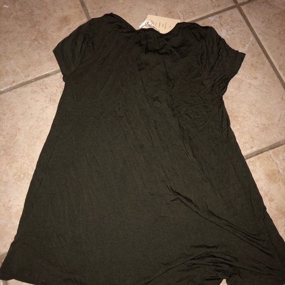 Olive green front tie blouse - Picture 3 of 3